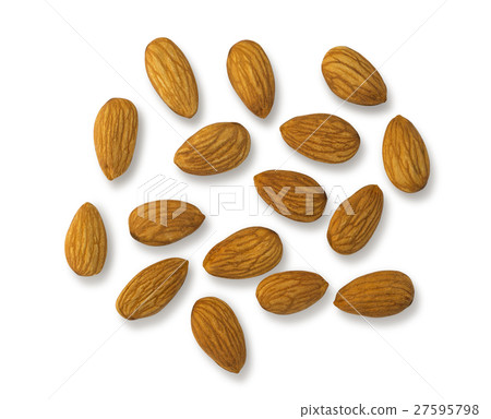 Almonds isolated on white 27595798