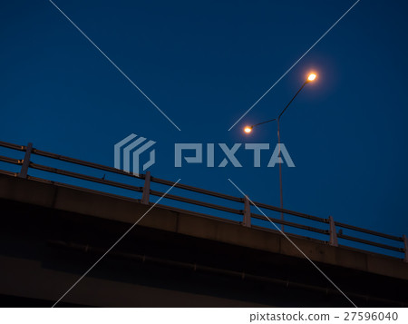 street light on night blue sky street light on night blue sky 27596040