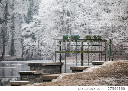 Hand operated wheel controls and Sluice gate Hand operated wheel controls and Sluice gate 27596160