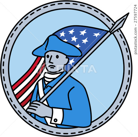 American Revolutionary Soldier Flag Circle  27597724