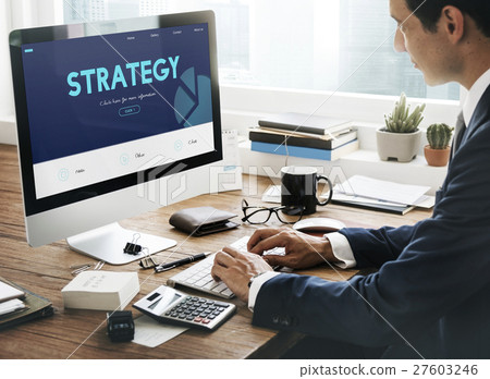 Strategy Performance Target Report Analytics Concept Strategy Performance Target Report Analytics Concept 27603246