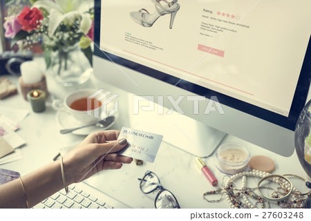 Shopping Internet Digital Connection Networking Concept Shopping Internet Digital Connection Networking Concept 27603248