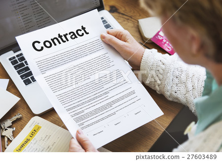 Business Contract Terms Legal Agreement Concept 27603489