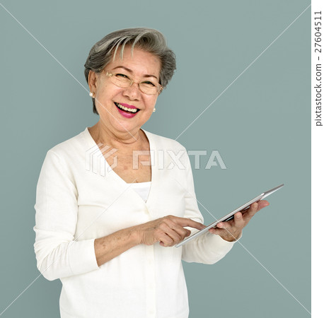 Woman Cheerful Portrait Studio Concept 27604511