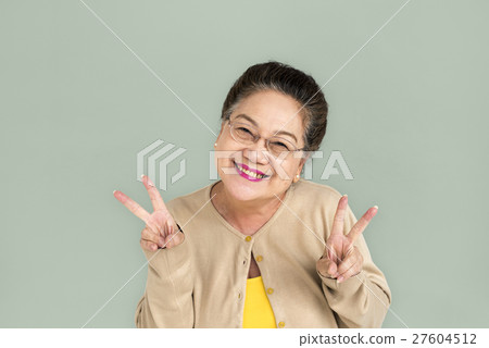 Senior Adult Women Smiling Happy Concept 27604512