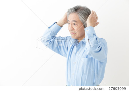 Hair, senior male 27605099