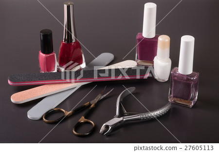 scissors, nail files and clippers manicure with 27605113