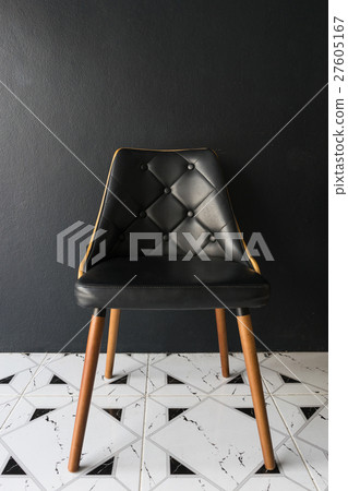 Black chair with black background 27605167