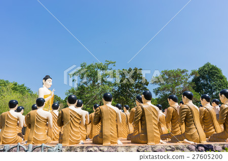 Buddha with disciple at Thai temple Buddha with disciple at Thai temple 27605200