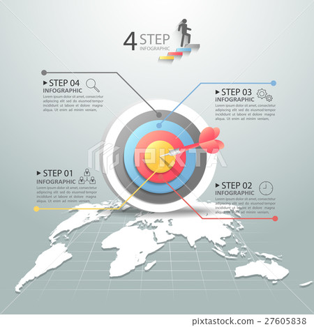 Business concept infographic template - Stock Illustration [27605838 ...