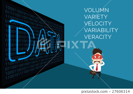 Illustration of cloud and big data background 27606314