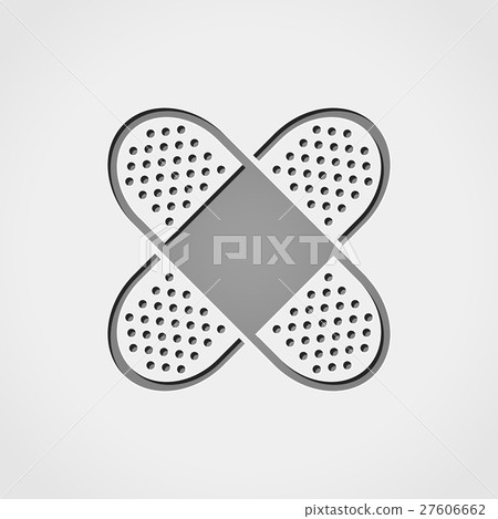medical plaster grey icon medical plaster grey icon 27606662