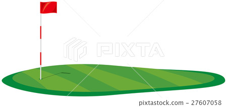 高爾夫球場綠色圖像例證 27607058