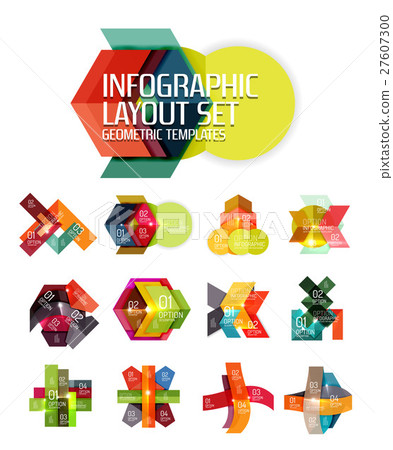 Vector geometric infographic template - Stock Illustration [27607300 ...