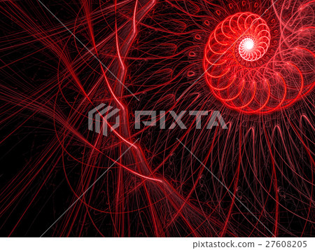 Spiral of twisted lines - abstract digitally 27608205