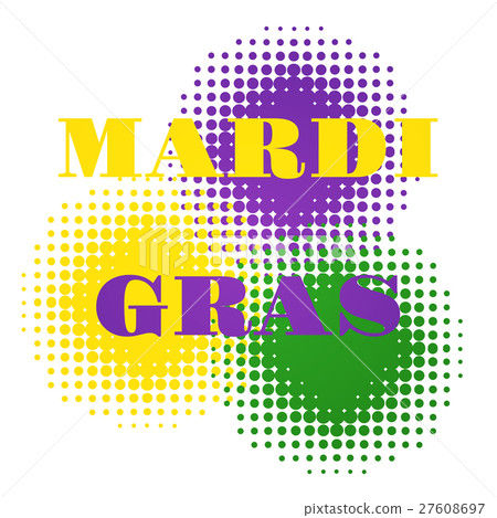 Mardi Gras halftone background.Vector illustration 27608697
