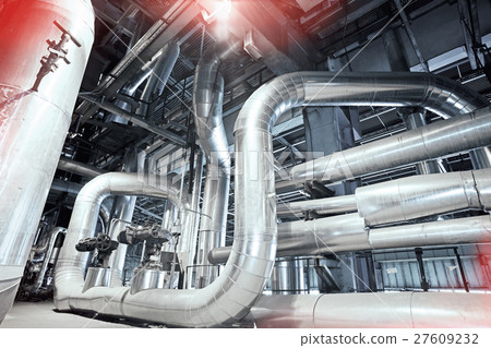 Steel pipelines, valves, cables and walkways 27609232