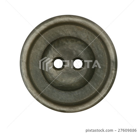 Detail of the button on white background 27609886