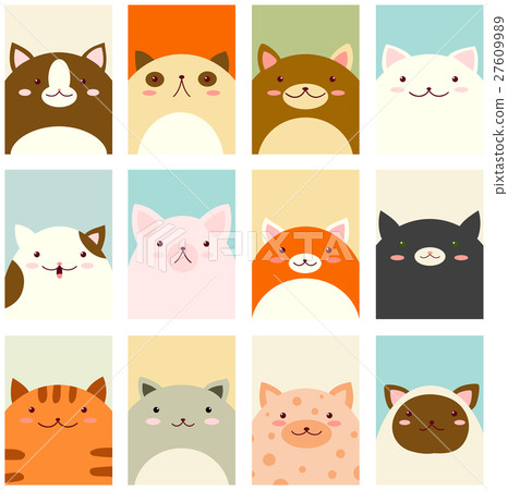 Valentine banner with cute cats 27609989