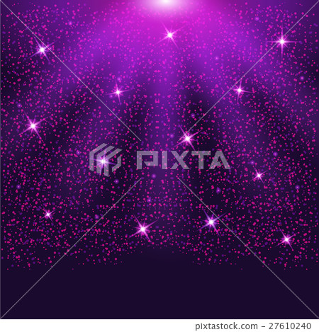 Falling sparkling purple particles and stars. - Stock Illustration ...
