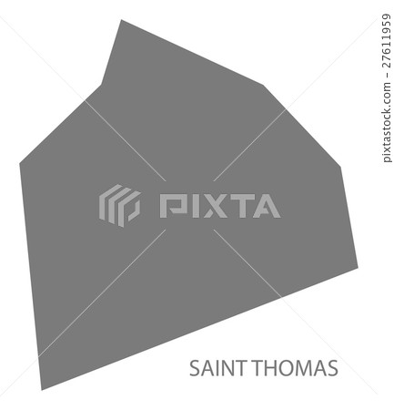 Saint Thomas Barbados Map grey 27611959