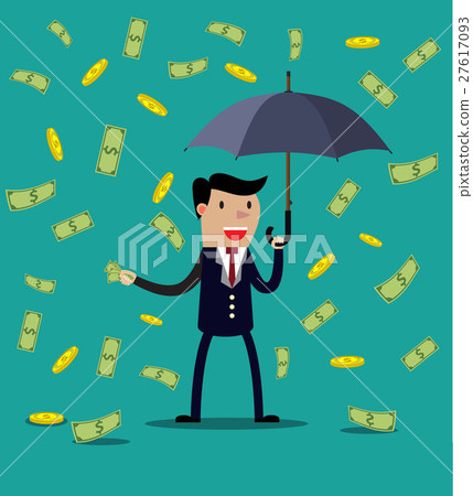 Businessman hold umbrella 27617093
