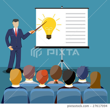 Businessman making presentation 27617094