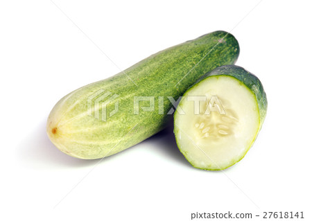 Fresh cucumber isolated on white background 27618141