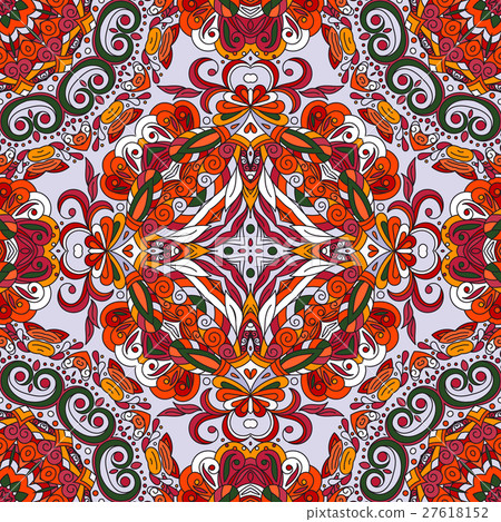 Abstract vector decorative ethnic floral colorful 27618152