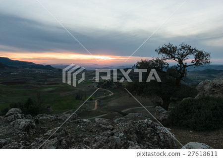 Landscape Province Ifrane at sunset, Morocco 27618611