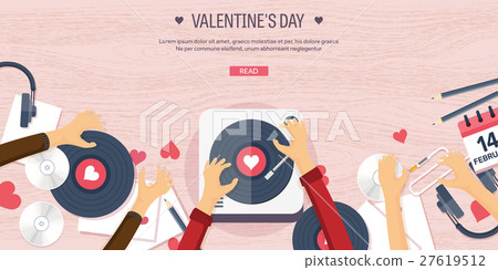 Vector illustration. Flat musical background with 27619512
