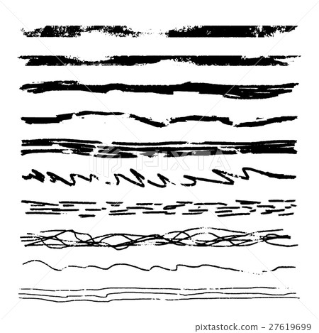 Large set of pencil grunge brushes 27619699