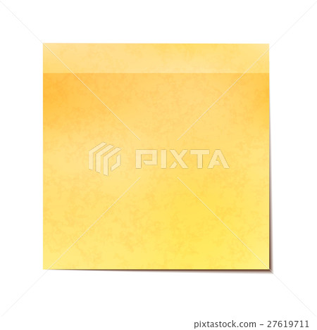 Yellow sticky note isolated on white Yellow sticky note isolated on white 27619711
