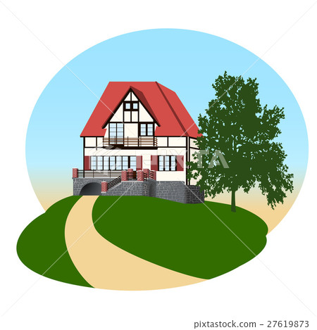 The detailed illustration of the house The detailed illustration of the house 27619873