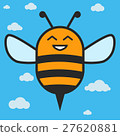 Happy Bee In Flight 27620881