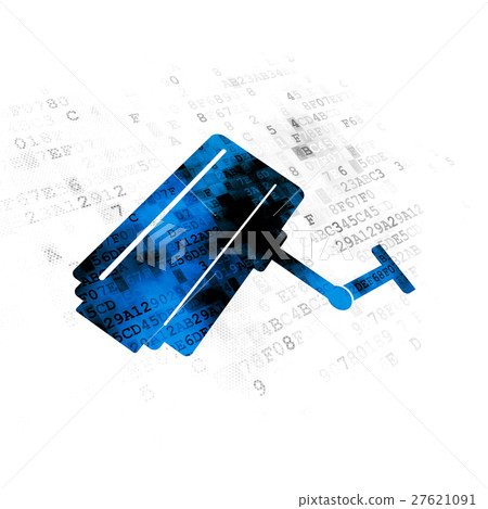 Privacy concept: Cctv Camera on Digital background 27621091