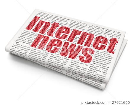 News concept: Internet News on Newspaper News concept: Internet News on Newspaper 27621600