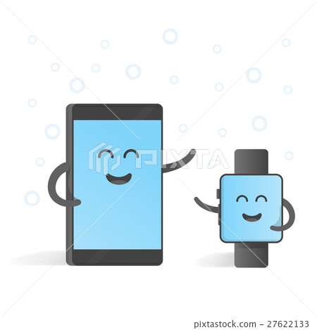 Smartphone concept connections with smart watches. Smartphone concept connections with smart watches. 27622133