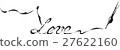 Love concept represented by text and pen. Vector 27622160