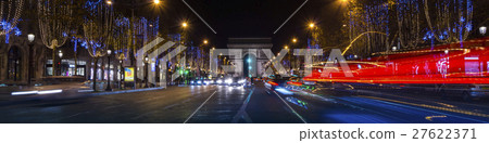 Champs Elysees in Paris illuminated for Christmas  27622371