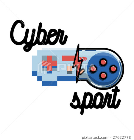 Color vintage cyber sport banner 27622778