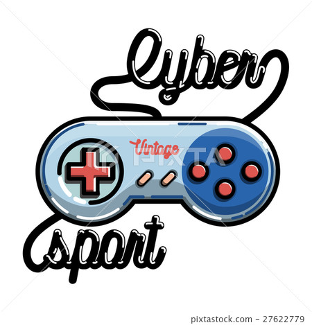 Color vintage cyber sport banner 27622779