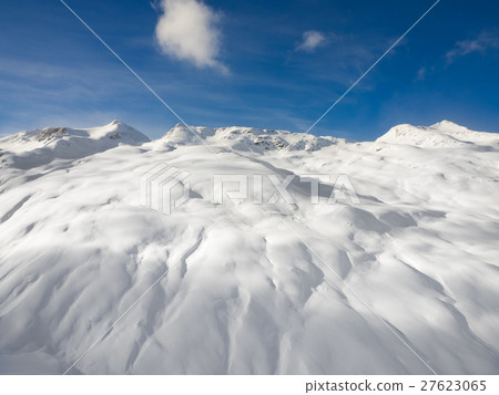 Winter mountains, snow valley in Italian Alps Winter mountains, snow valley in Italian Alps 27623065