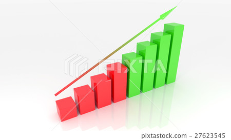 growth graph 3d illustration growth graph 3d illustration 27623545