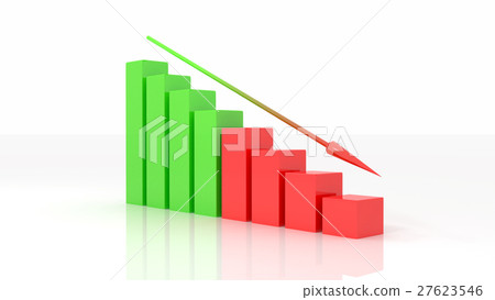 negative graph 3d illustration negative graph 3d illustration 27623546