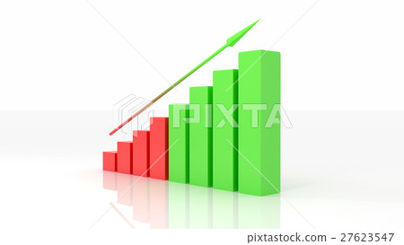 growth graph 3d illustration growth graph 3d illustration 27623547