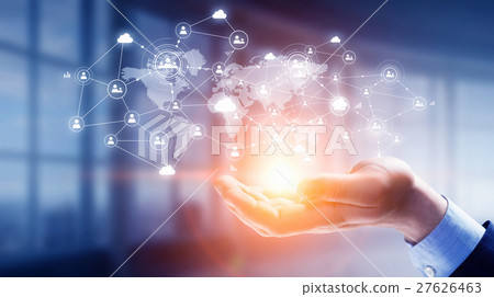 Concept of partnership and teamwork. Mixed media 27626463