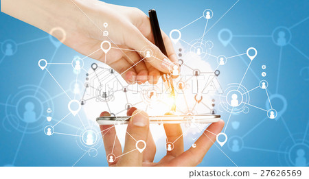 Network with mobile phone 27626569