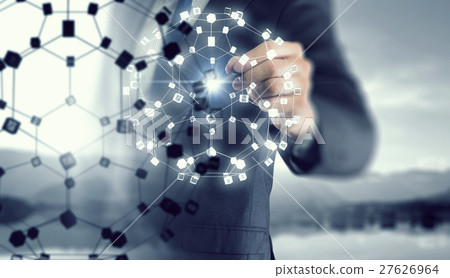 Wireless connection futuristic concept Wireless connection futuristic concept 27626964