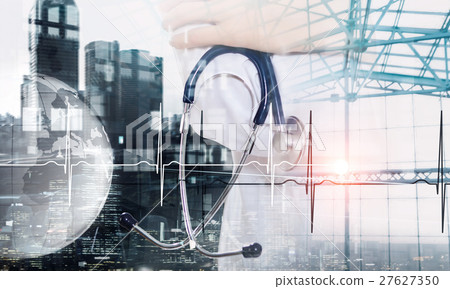 Modern medicine cardiology concept 27627350